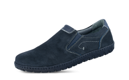 Μαύρα μπλε σουέτ παπούτσια με λάστιχο снимка