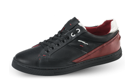 Ανδρικά αθλητικά παπούτσια σε μαύρο και μπορντό снимка