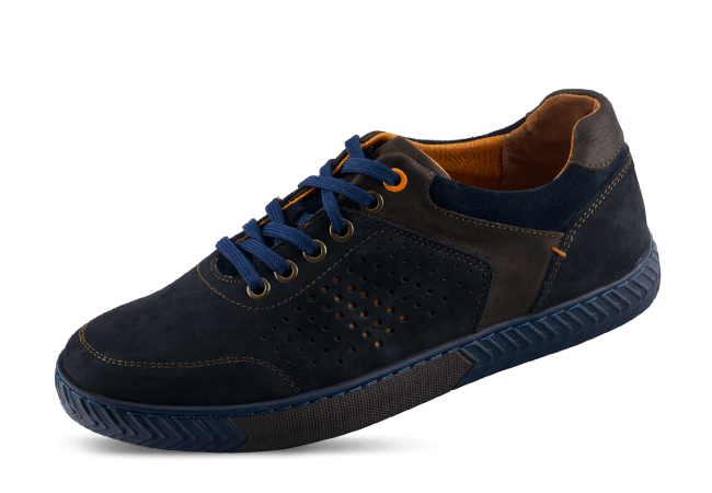 Ανδρικά αθλητιά παπούτσια με μπλε πινελιές φωτογραφία 