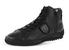 Ανδρικά sneakers με εξωτερικό φερμουάρ σε μαύρο χρώμα
